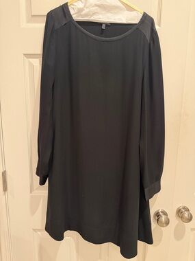 Eileen Fisher Black Long-Sleeve A-Line Dress